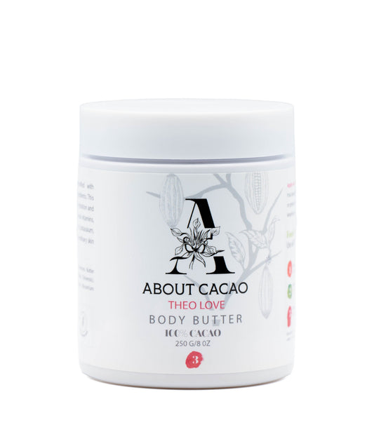 AboutCacao Theo Love Body Butter, 100% Cacao, 8oz