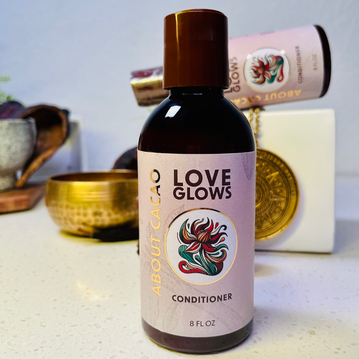 AboutCacao Love Grows Hair Conditioner with Cacao, Coffee, and Biotin 8 fl oz